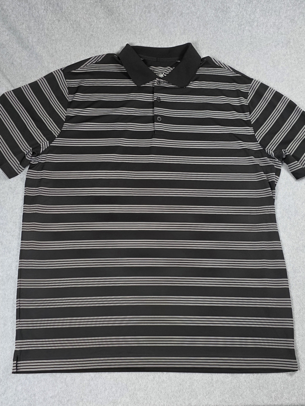 Nike Black Polo with Gray Stripes